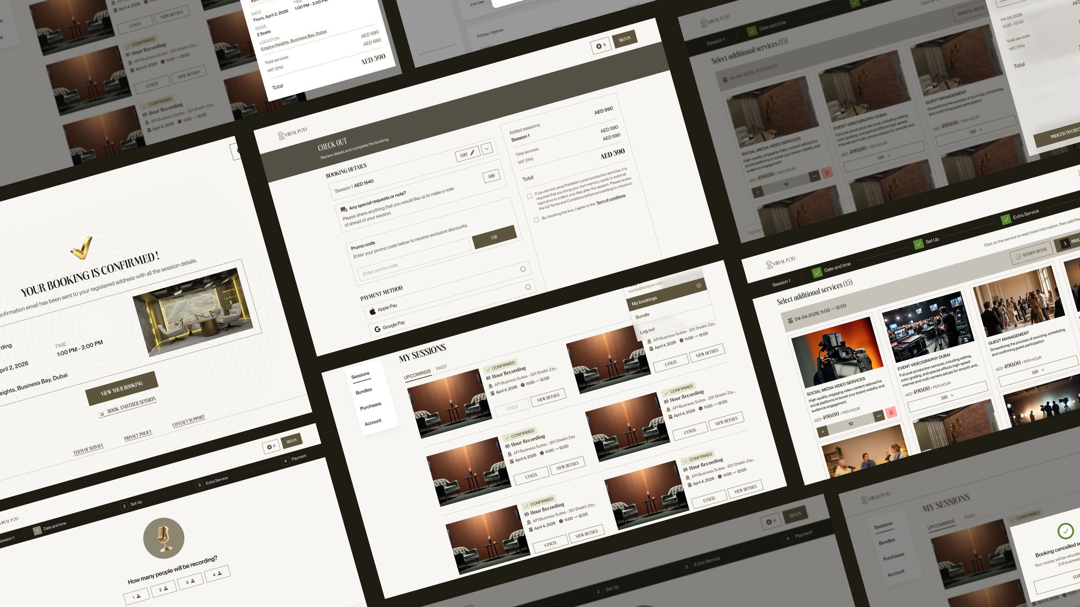 Viral Pod dashboard layouts